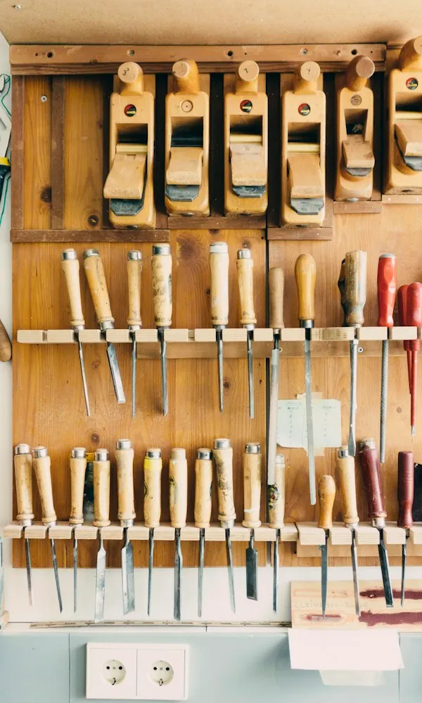 Hand tools laid out in a precise, exacting row — obsessive-compulsive disorder (OCD) therapy in Los Angeles