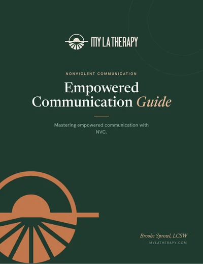 Cover of the Empowered Communication Guide: mastering empowered communication with NVC, by Brooke Sprowl, LCSW