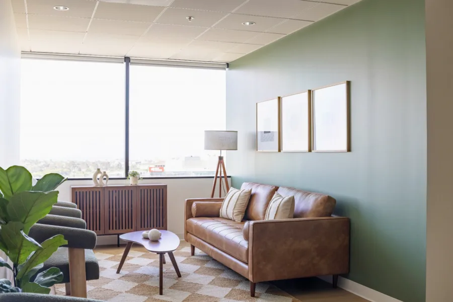 Interior of the West LA therapy office, where Emilee Johnsen sees clients in person